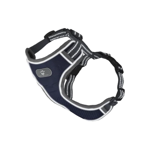 Шлея анатомічна світловідбивна AnimAll HL-8005-2 для собак, колір темно-синій, M 38-64 см